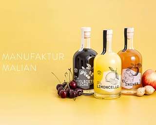 Sortimentsauswahl am Produkten aus der MALIAN Manufaktur im Shop erhältlich